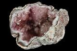 Pink Amethyst Geode Section - Argentina #124168-1